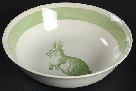 Rabbit Sketch Green Coupe Cereal Bowl