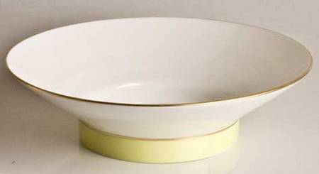 Twiggy Apple and White (Gold) Soup/Cereal Bowl