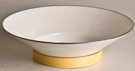 Twiggy White and Grapefruit (Platinum) Soup/Cereal Bowl