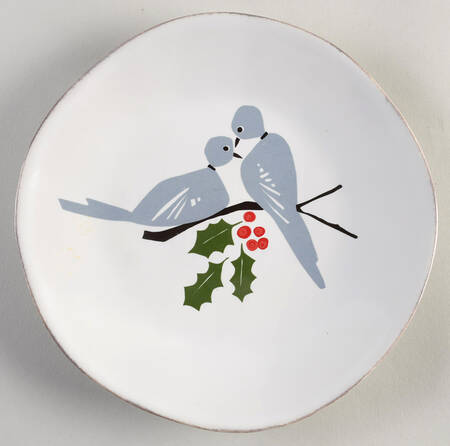 Marin Winter Birds Salad Plate