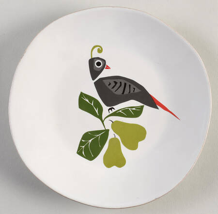 Marin Winter Birds Salad Plate