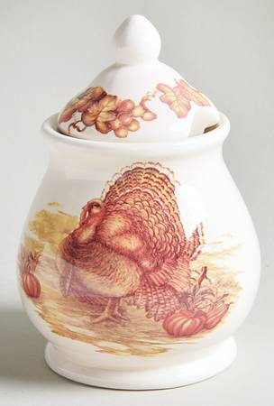 Thanksgiving Traditions Sugar Bowl & Lid