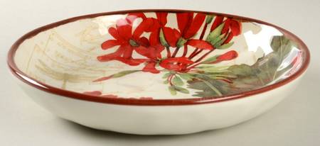Geraniums 8" Soup/Pasta Bowl