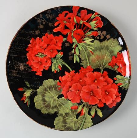 Geraniums 12" Chop Plate (Round Platter) by Certified International
