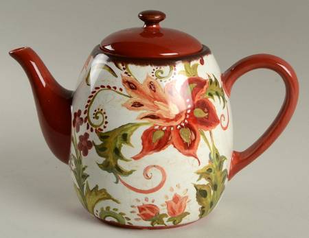 Spice Flowers Teapot & Lid