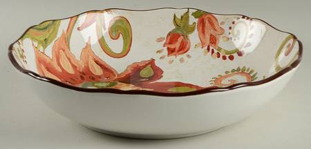 Spice Flowers 13" Pasta Serving Bowl