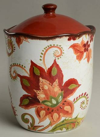 Spice Flowers Small Canister & Lid