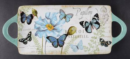 Tuileries Garden 15" Rectangular Handled Tray