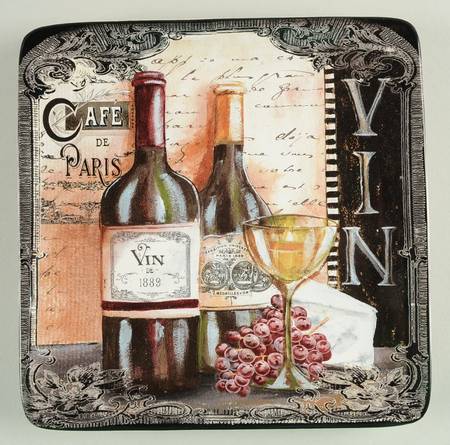 Grand Vin Square Salad/Dessert Plate