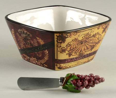 Grand Vin Dip Bowl & Spreader Set