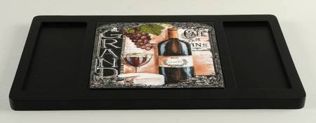 Grand Vin Wood Cheese Board with Ceramic Tile