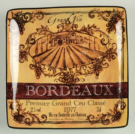 Grand Vin Square Canape Plate