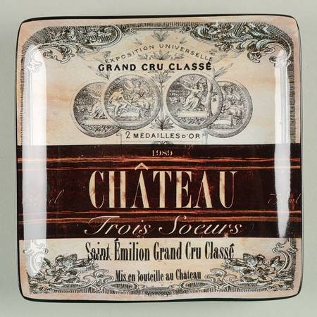 Grand Vin Square Canape Plate