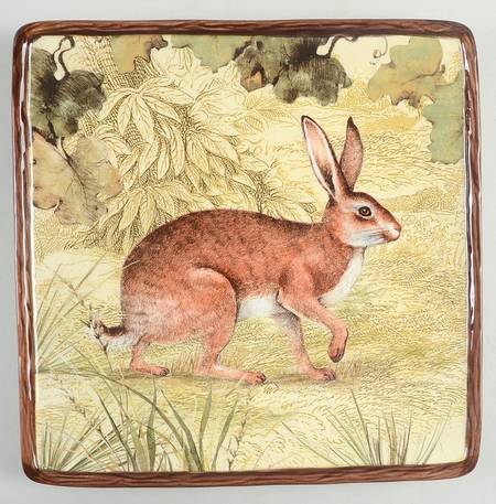 Rustic Nature Square Salad/Dessert Plate