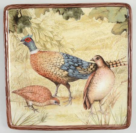 Rustic Nature Square Salad/Dessert Plate