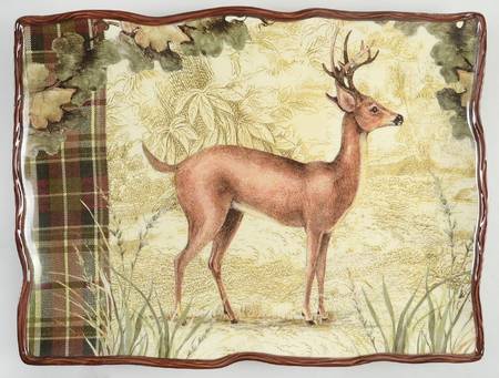Rustic Nature 16" Rectangular Serving Platter