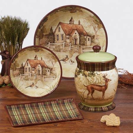 Rustic Nature Biscuit Barrel & Lid