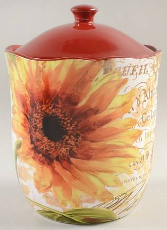 Paris Sunflower Large Canister & Lid