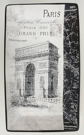 Paris Travel 18" Rectangular Serving Platter