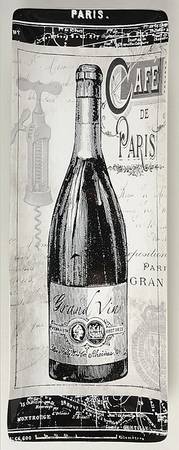 Paris Travel 16" Rectangular Serving Platter