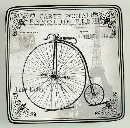 Paris Travel Square Salad/Dessert Plate