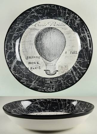Paris Travel 13" Pasta Serving Bowl