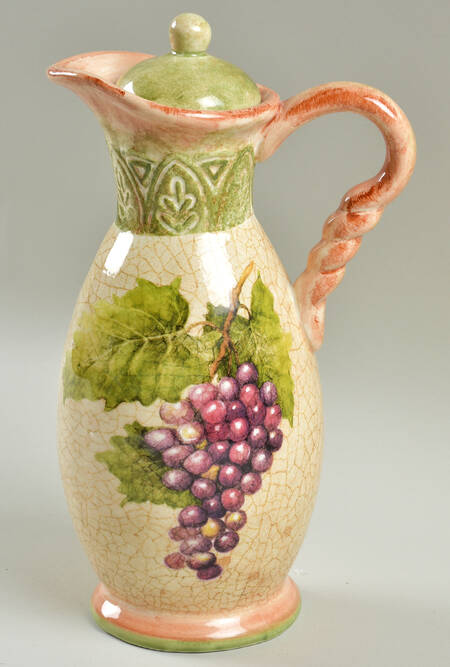 Sanctuary Wine Oil Jar/Server & Lid