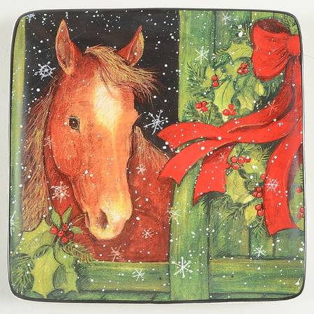Heartland Holiday Square Salad/Dessert Plate