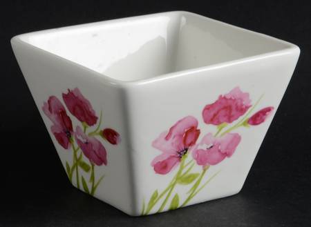 Poppy Pink Individual Square Appetizer Bowl