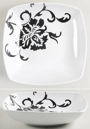 Floral Scroll Coupe Soup Bowl