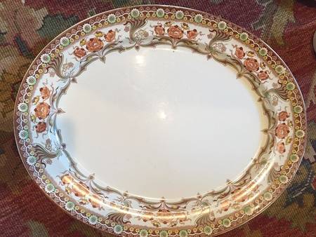 Malvern Brown Multicolor 16" Oval Serving Platter