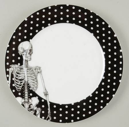 Skeleton (White Dots) Salad Plate