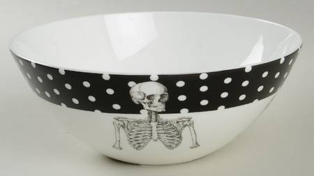 Skeleton (White Dots) Soup/Cereal Bowl