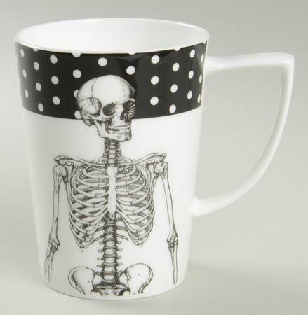Skeleton (White Dots) Mug