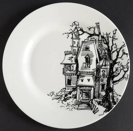 Haunted House Salad Plate