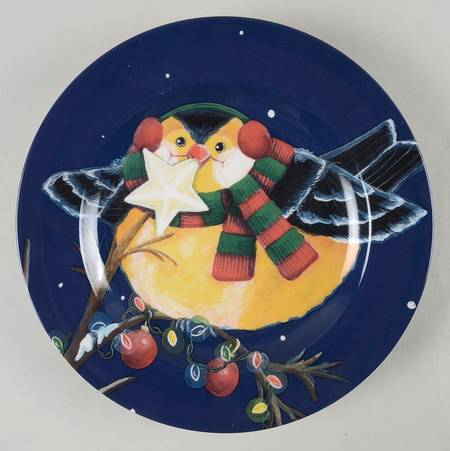Snow Birds Salad Plate