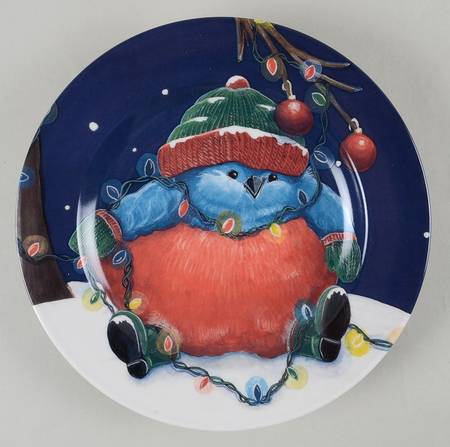 Snow Birds Salad Plate