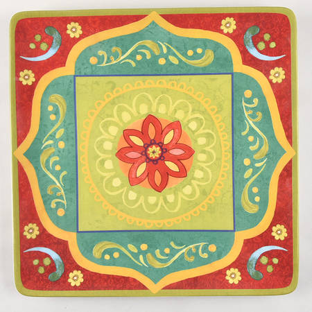 Tunisian Sunset 14" Square Platter
