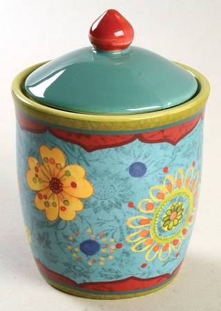 Tunisian Sunset Sugar Bowl & Lid