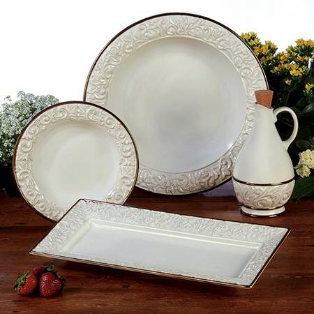 Solstice Cream 14" Pasta Serving Bowl
