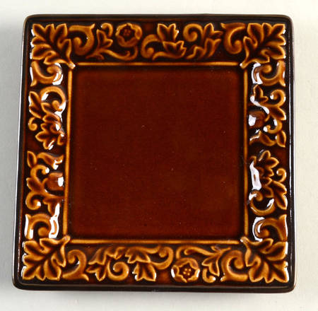 Solstice Brown Square Canape Plate