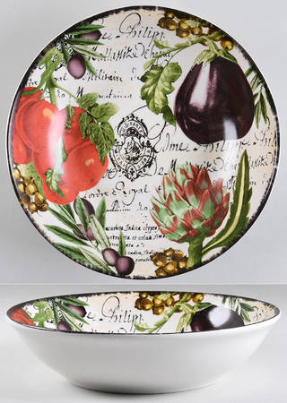 Botanical Veggies 12" Pasta Serving Bowl