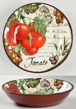 Botanical Veggies 9" Individual Pasta Bowl