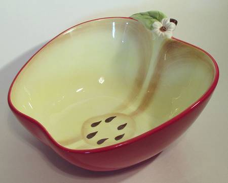 Sweet and Savory 10" Apple Shaped Bowl