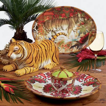 Imperial Bengal Figural Tureen & Lid with Ladle