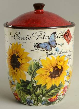 Sunflower Meadow Small Canister & Lid