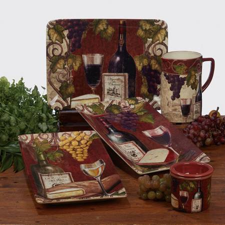 Wine Tasting 16" Rectangular Serving Platter
