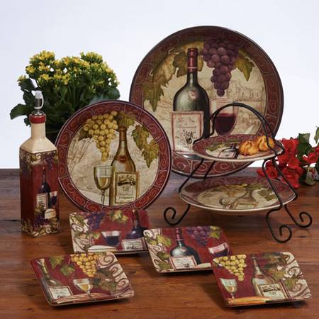 Wine Tasting 13" Pasta Serving Bowl