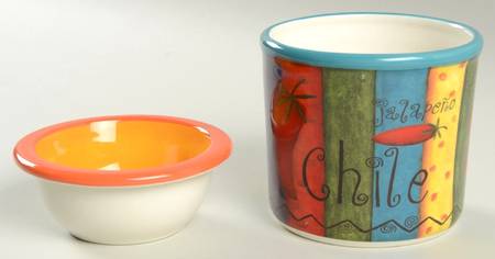 Salsa Dip Cooler Set-(Dip Bowl &Icer