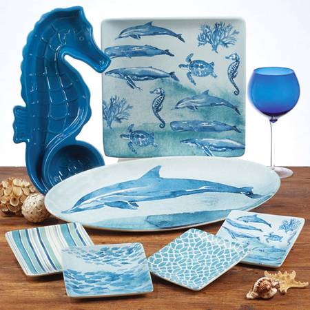 Sea Life 19" Oval Serving Platter